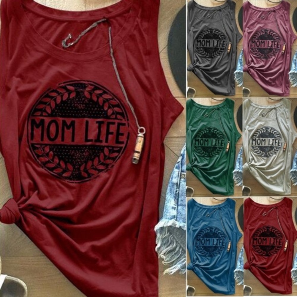 MOM LIFE Screen Slim Tank in Dusty Rose 🌹 - Picture 2 of 3